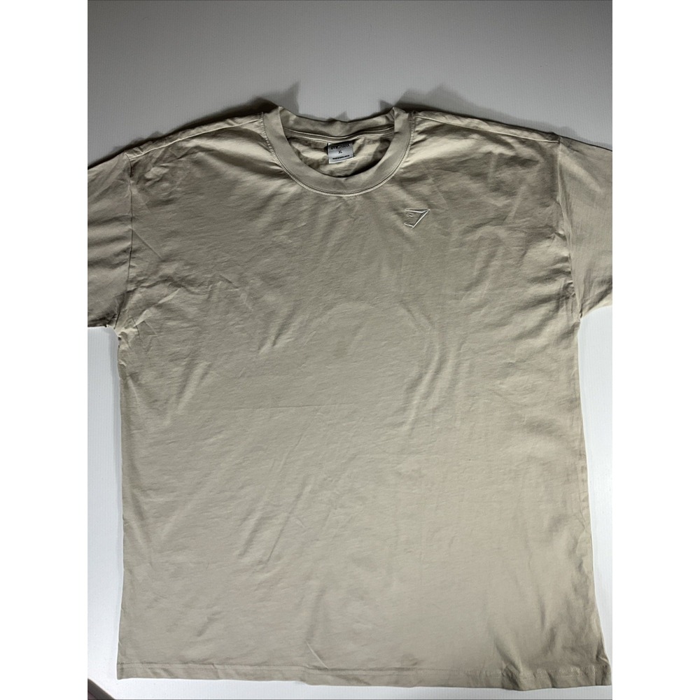 Gymshark TShirt Mens XL Training Athletic Wear Short Sleeve 100% Cotton White